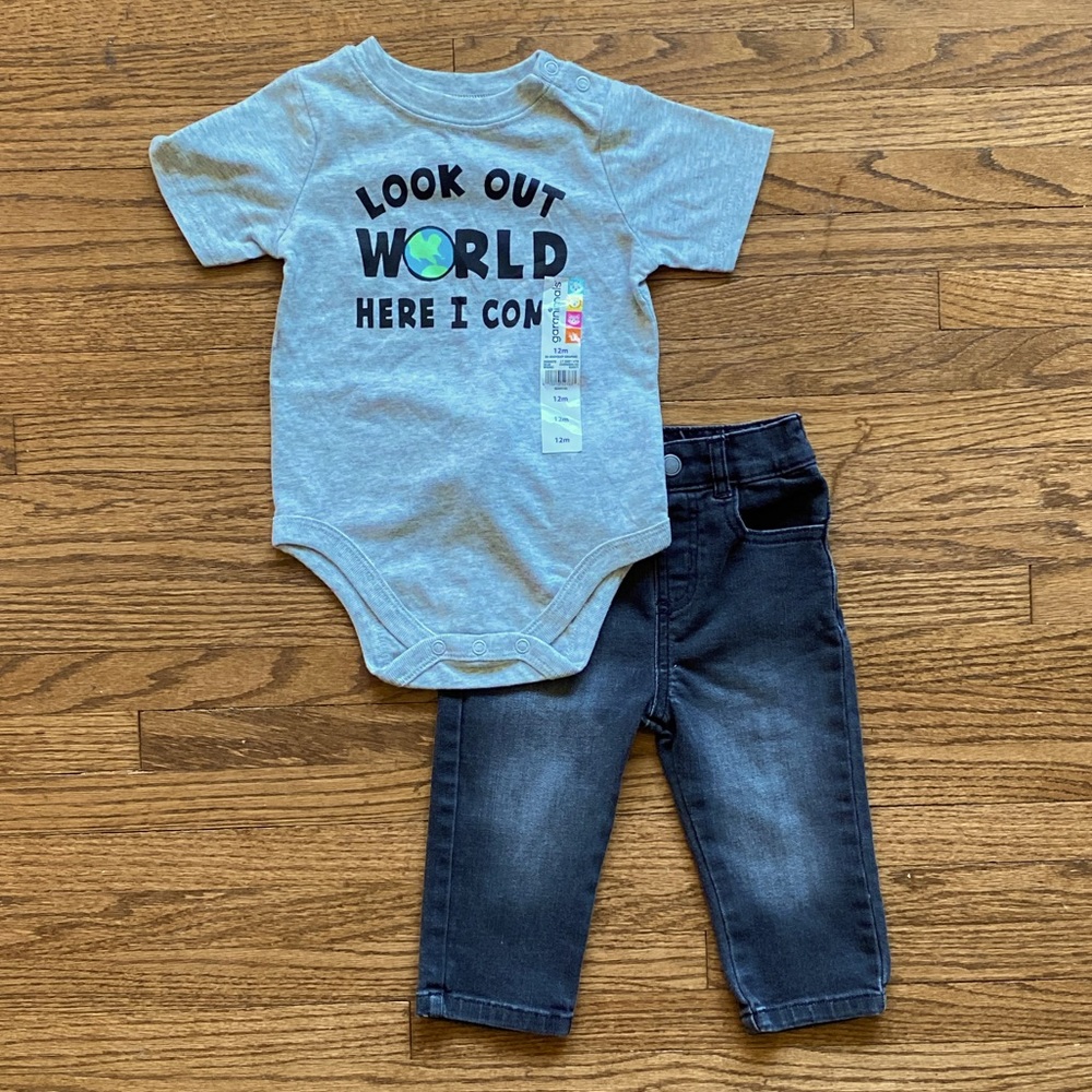 New shirt and used pants bundle
